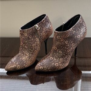 Giuseppe Zanotti Snakeskin Heeled Booties